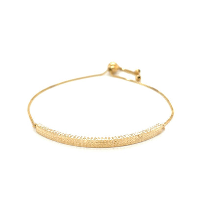 14k Yellow Gold Chain Bar Lariat Style Bracelet by Bids.com