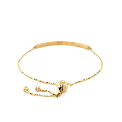 14k Yellow Gold Chain Bar Lariat Style Bracelet by Bids.com