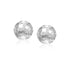 14k White Gold 7mm Round Faceted Style Stud Earrings - earrings