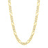 14K Yellow Gold Solid Pave Figaro Chain (5.90 mm)