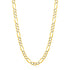 14K Yellow Gold Solid Pave Figaro Chain (5.90 mm) 