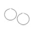 10k White Gold Polished Hoop Earrings (3x25mm) by Avera Group