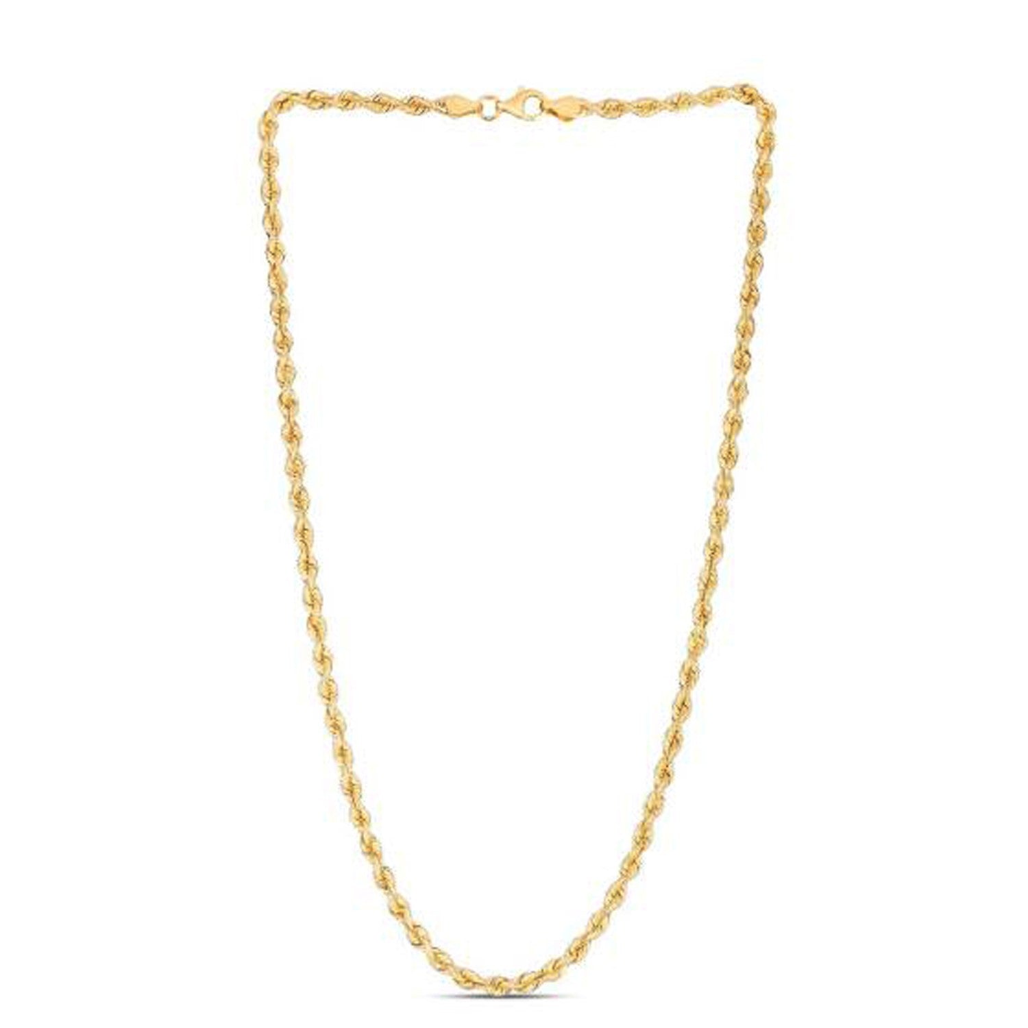 14k Yellow Gold Light Rope Chain (3.70 mm)  DestGlow
