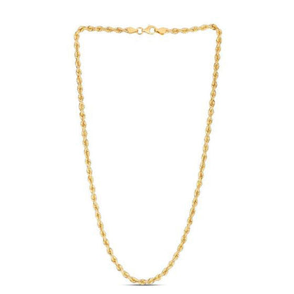 14k Yellow Gold Light Rope Chain (3.70 mm)  DestGlow