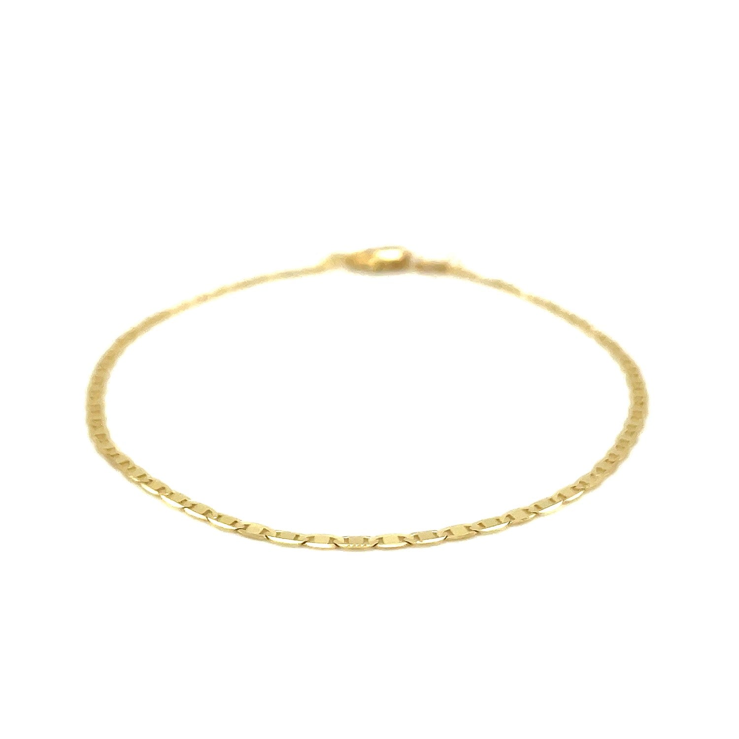 10k Yellow Gold Mariner Link Anklet 1.7mm - DestGlow