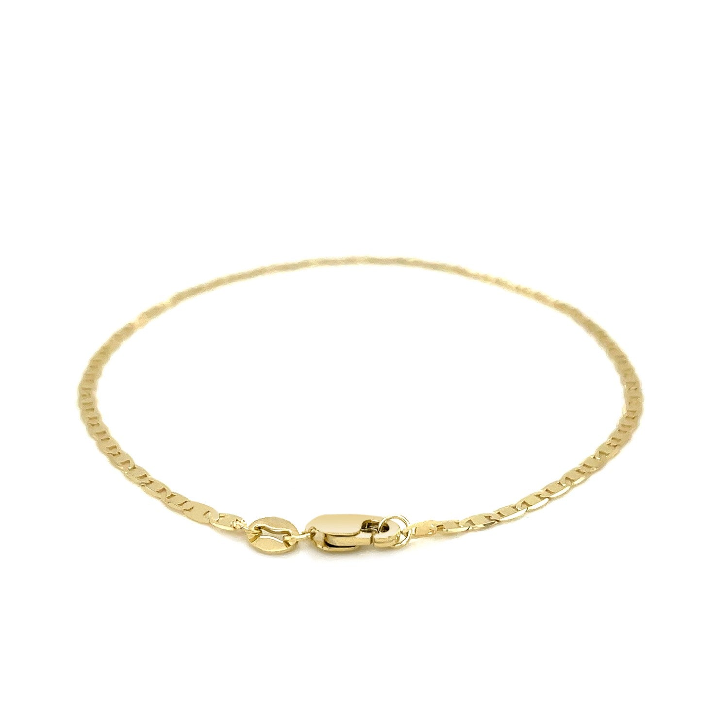 10k Yellow Gold Mariner Link Anklet 1.7mm - DestGlow