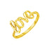 14k Yellow Gold Ring with Love - rings