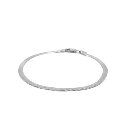 14k White Gold Super Flex Herringbone Bracelet (2.80 mm) by Bids.com