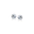 14k White Gold 3mm Faceted White Cubic Zirconia Stud Earrings - earrings