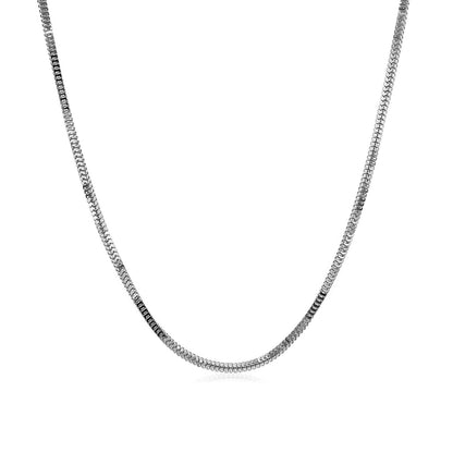 14k White Gold Milano Chain 1.1mm by Bids.com