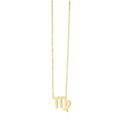 14K Yellow Gold Virgo Necklace  DestGlow