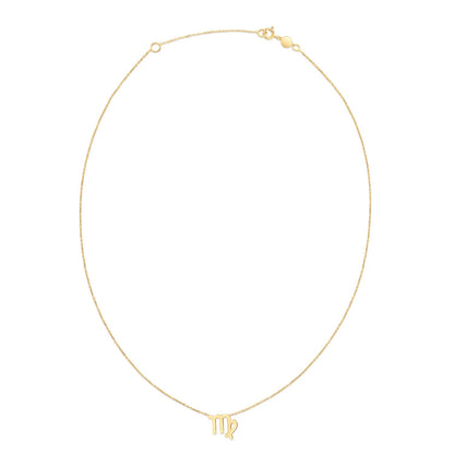 14K Yellow Gold Virgo Necklace