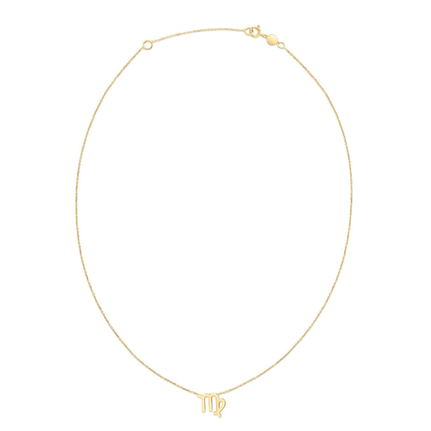 14K Yellow Gold Virgo Necklace  DestGlow