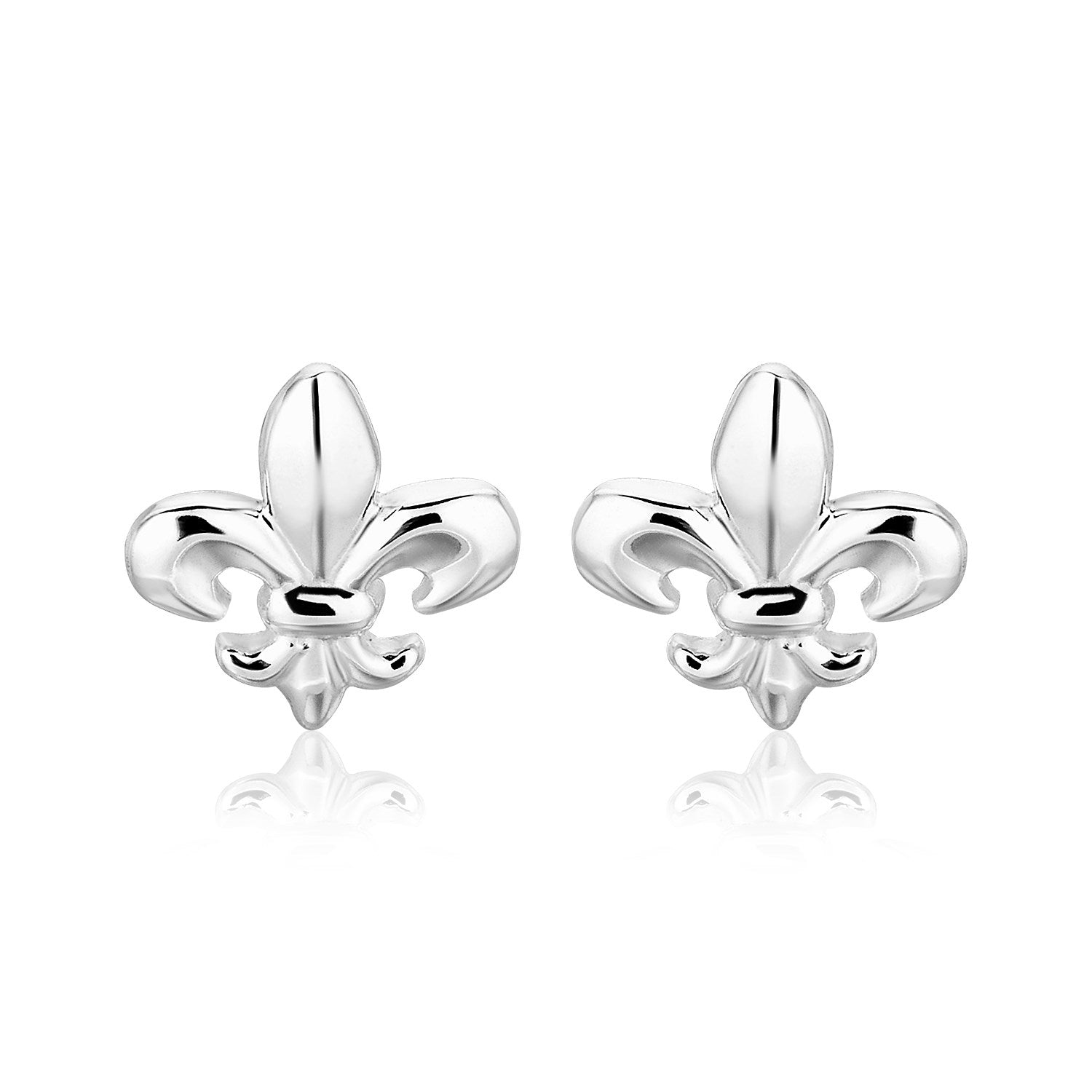 Sterling Silver Fluer De Lis Earrings - DestGlow