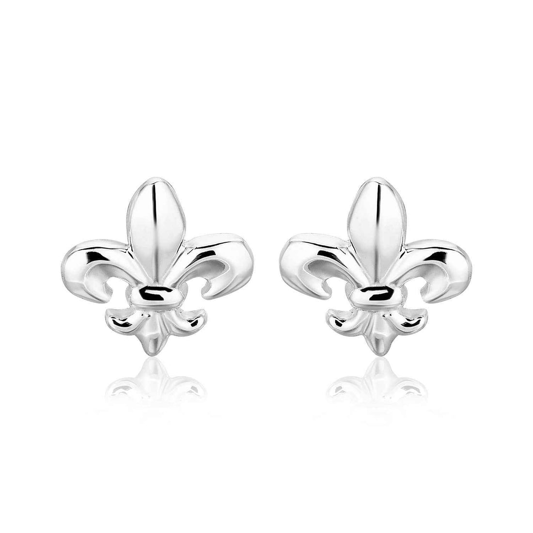 Sterling Silver Fluer De Lis Earrings