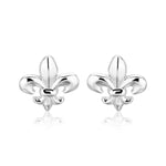 Sterling Silver Fluer De Lis Earrings - DestGlow