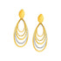 14k Two Tone Gold Two Toned Post Earrings with Graduated Ovals - accessories
