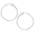10k White Gold Polished Hoop Earrings (1.5x25 mm) 
