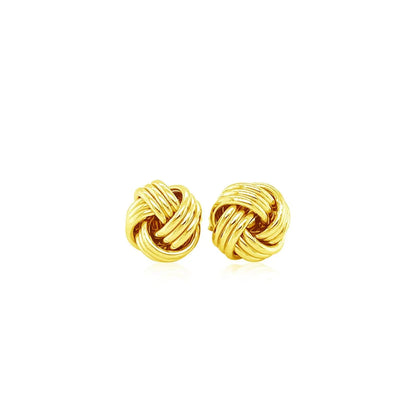 Love Knot Post Earrings in 14k Yellow Gold 