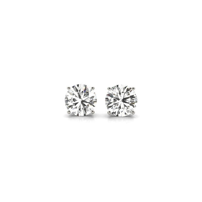 1 1/2 cttw Certified IGI Lab Grown Round Diamond Stud Earrings 14k White Gold (G/VS2)  DestGlow