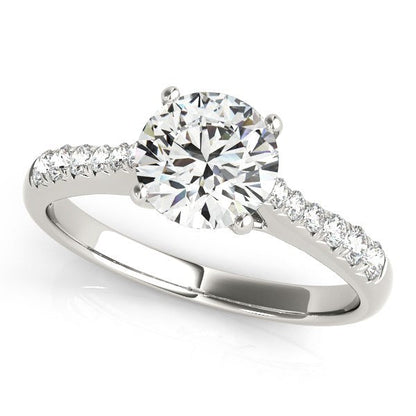 14k White Gold Round Cut Diamond Engagement Ring (1 5/8 cttw) by Bids.com