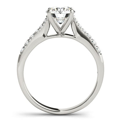 14k White Gold Round Cut Diamond Engagement Ring (1 5/8 cttw) by Bids.com