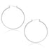 10k White Gold Polished Hoop Earrings (1.5x40mm) - earrings