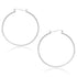 10k White Gold Polished Hoop Earrings (1.5x40mm) by Avera Group