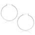 10k White Gold Polished Hoop Earrings (1.5x40mm) 