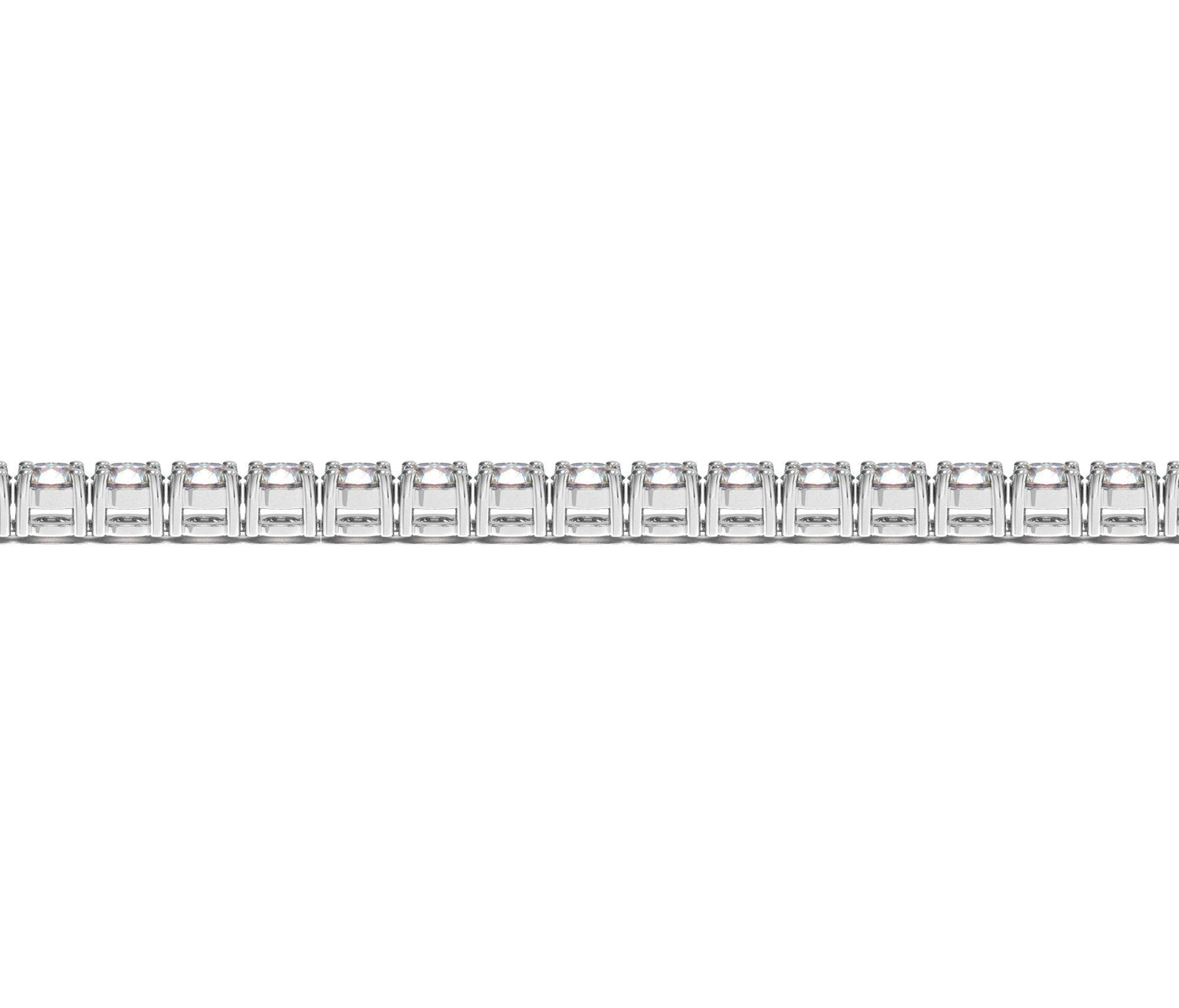 Lab Grown Round Diamond Tennis Bracelet in 14k White Gold (10 cctw F/G  VS2/SI1)  DestGlow