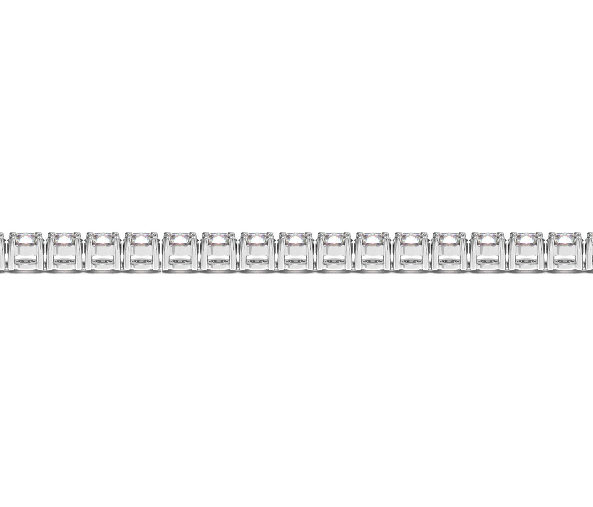 Lab Grown Round Diamond Tennis Bracelet in 14k White Gold (10 cctw F/G  VS2/SI1)  DestGlow