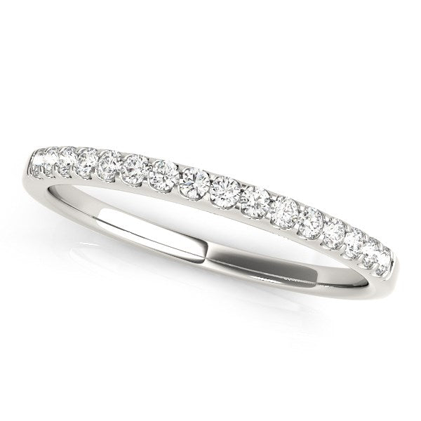 14k White Gold Diamond Scalloped Set Wedding Band (1/6 cttw) by Bids.com