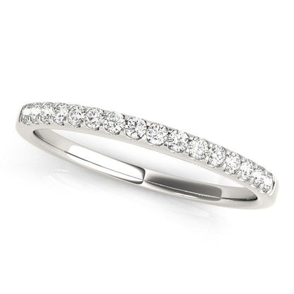 14k White Gold Diamond Scalloped Set Wedding Band (1/6 cttw) by Bids.com