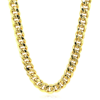 9.15mm 10k Yellow Gold Semi Solid Miami Cuban Chain by Bids.com