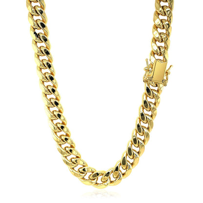 9.15mm 10k Yellow Gold Semi Solid Miami Cuban Chain by Bids.com