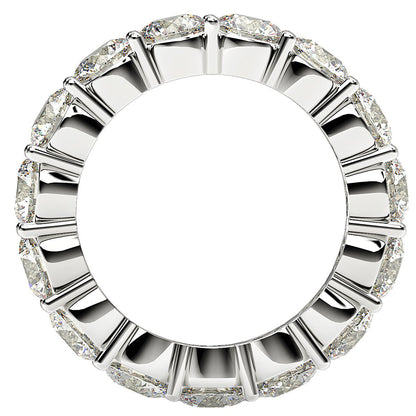 Round Cut Lab Grown Diamond Eternity Ring in 14k White Gold (5 cttw FG/VS2)  DestGlow