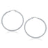 10k White Gold Polished Hoop Earrings (2x40 mm) by Avera Group