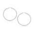 10k White Gold Polished Hoop Earrings (3x30mm) by Avera Group