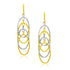 14k Two-Tone Gold Multiple Layer Interlaced Earrings - accessories