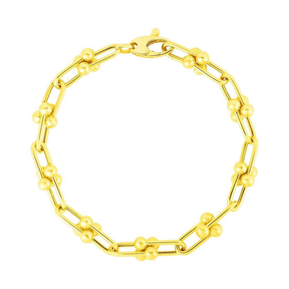14k Yellow Gold 7 1/2 inch Jax Chain Bracelet (5.00 mm)