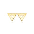 14k Yellow Gold Polished Open Triangle Post Earrings - accessories