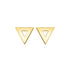 14k Yellow Gold Polished Open Triangle Post Earrings by Avera Group