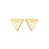 14k Yellow Gold Polished Open Triangle Post Earrings 