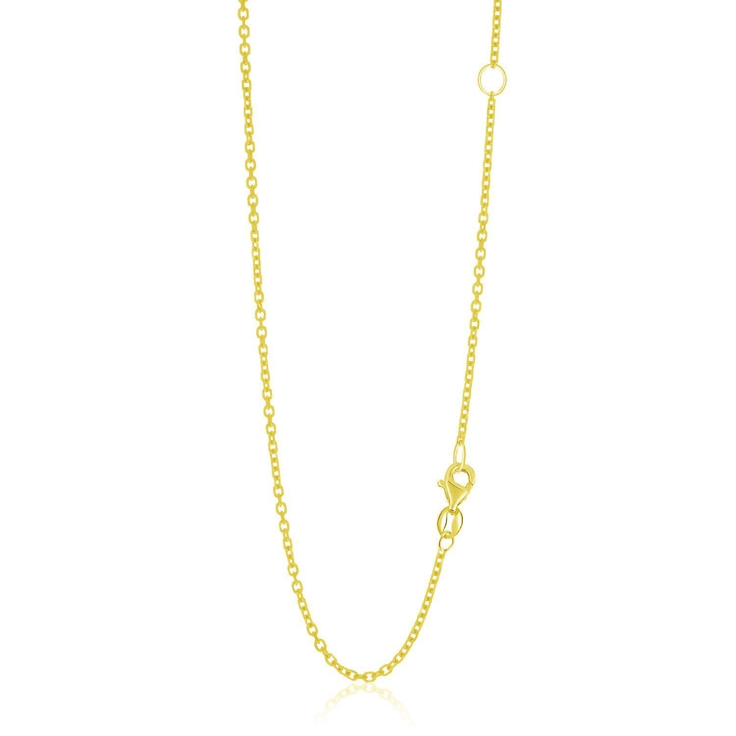 14k Yellow Gold Adjustable Cable Chain 1.5mm  DestGlow