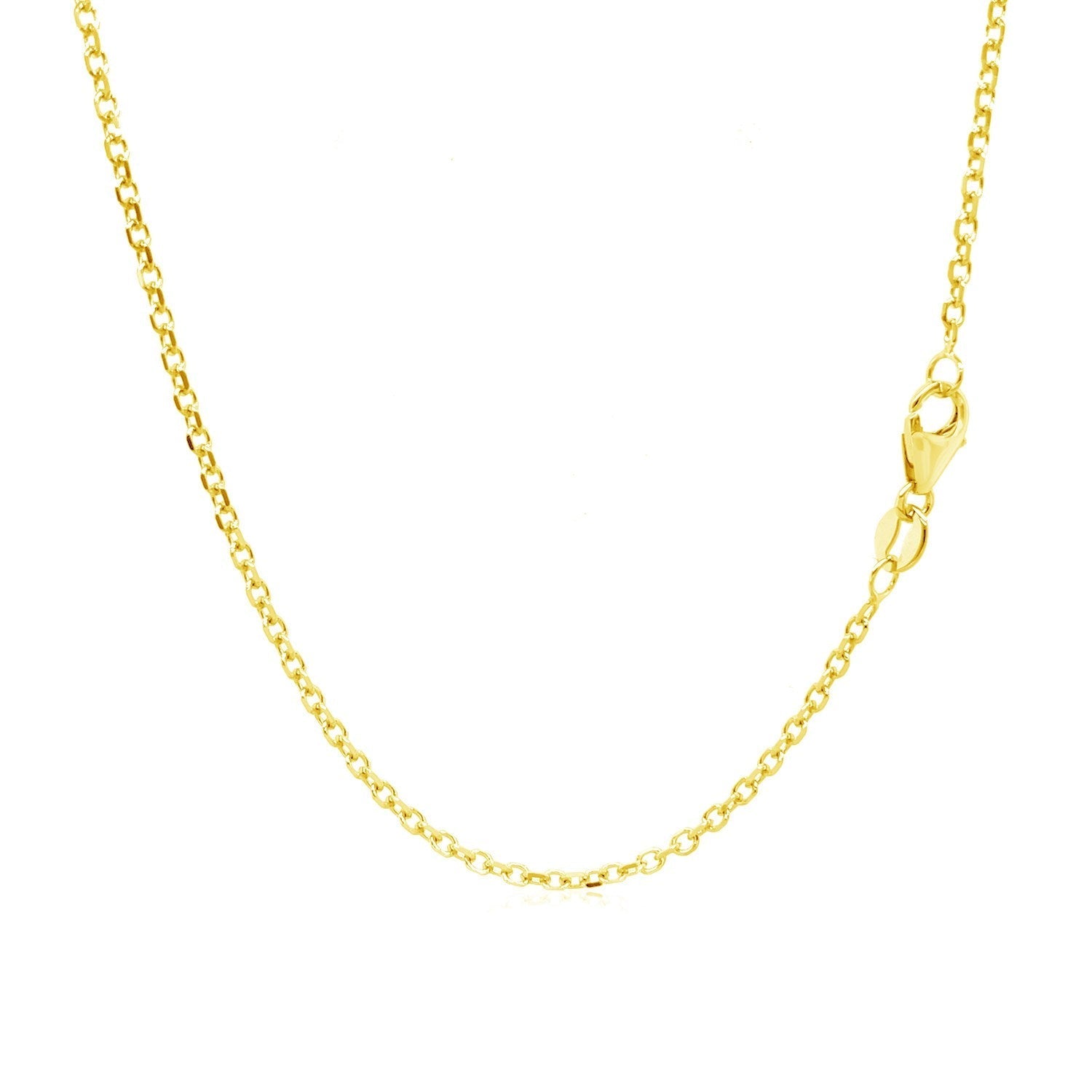 14k Yellow Gold Adjustable Cable Chain 1.5mm  DestGlow
