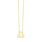 14K Yellow Gold Libra Necklace