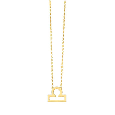 14K Yellow Gold Libra Necklace