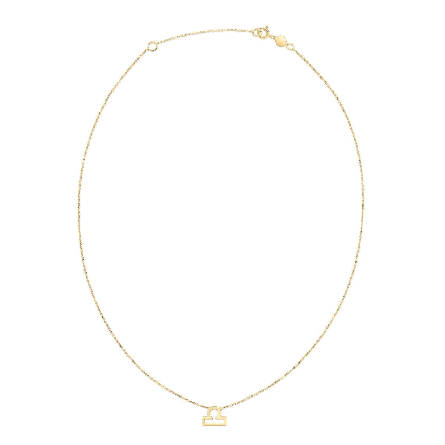 14K Yellow Gold Libra Necklace  DestGlow