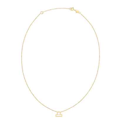 14K Yellow Gold Libra Necklace  DestGlow
