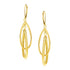 14k Yellow Gold Earrings with Shiny and Textured Teardrop Dangles - accessories